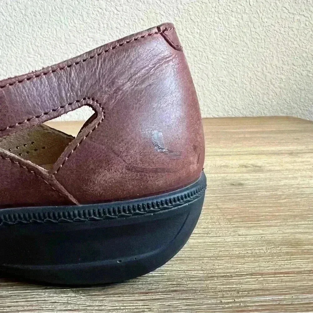 Hotter Mary Jane Shoes Brown Womens 8.5 Leather Comfort Classic Sophisticated